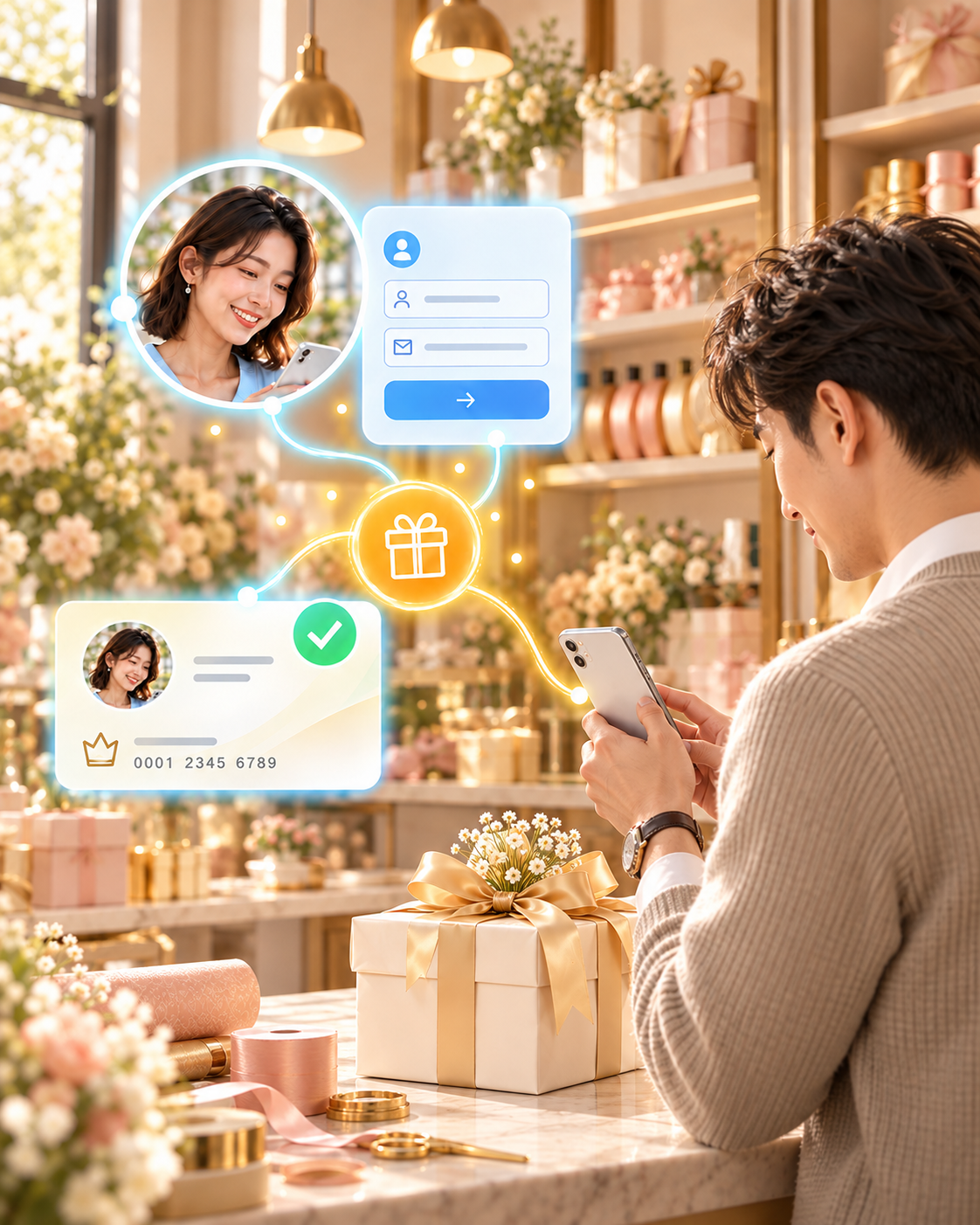 顧客透過品牌 LINE 將禮物送給親友